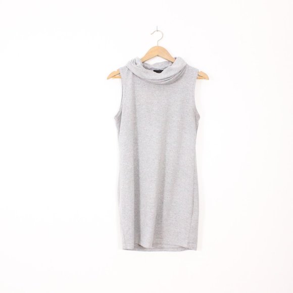 *Le Chateau Grey Midi Turtleneck Sleeveless Dress - Picture 2 of 5